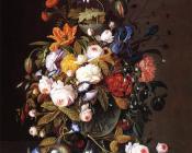 Floral Still Life with Bird's Nest - 塞维林·罗森